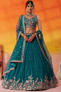 Firozi Georgette Lehenga Choli - SFROY567707