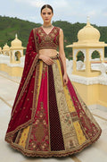 Maroon Silk Lehenga Choli - SFANJ3183