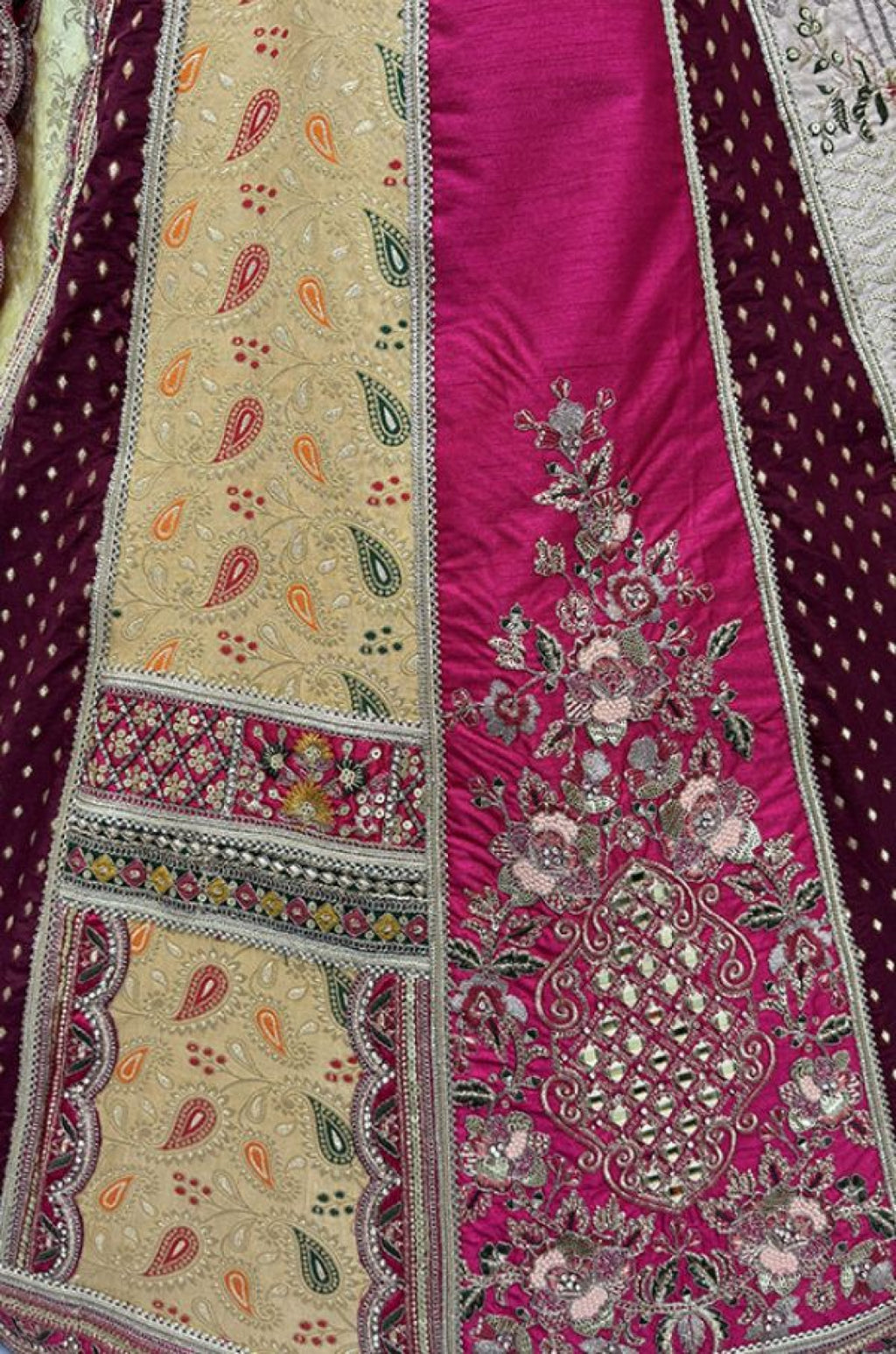 Maroon Silk Lehenga Choli - SFANJ3183