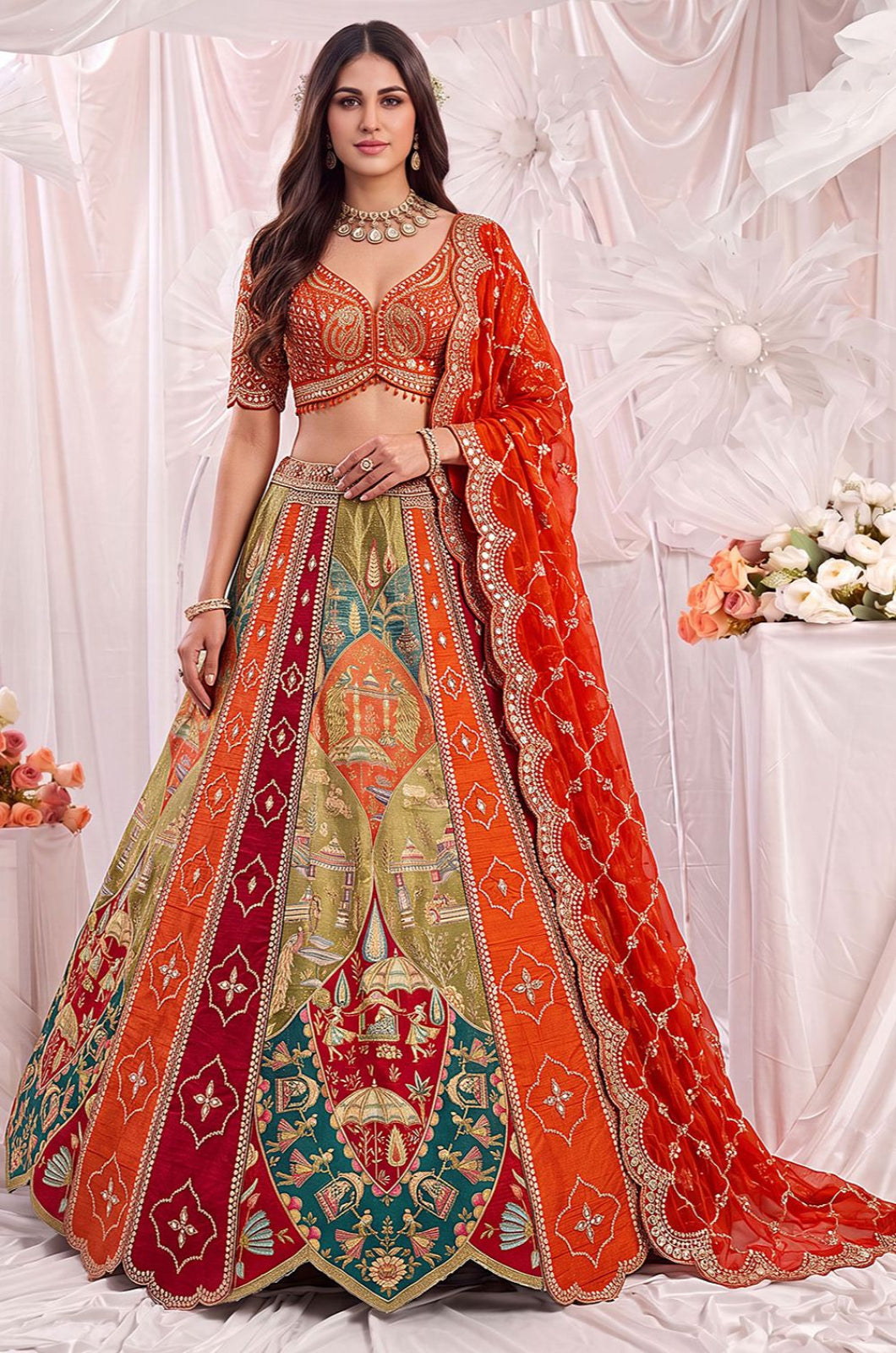 Pink Silk Lehenga Choli - SFANJ3464R