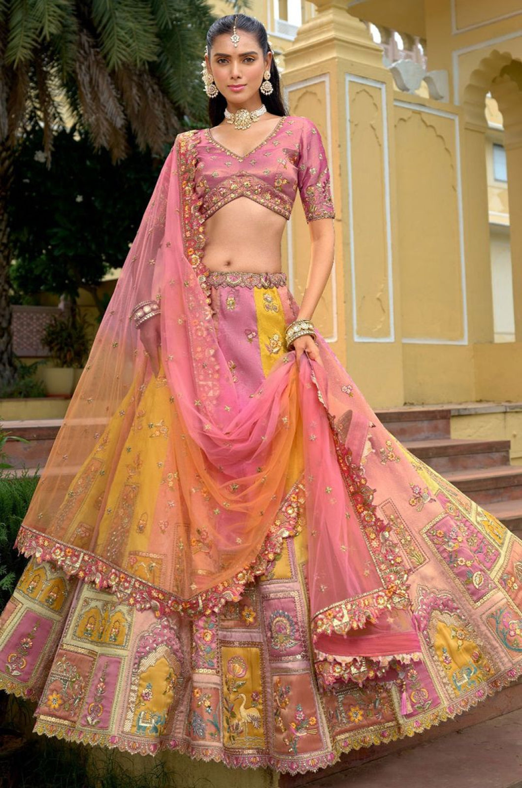 Pink Silk Bridal Wedding Lehenga Choli  SFSA507908