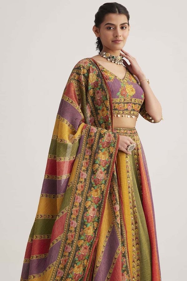 Yellow Wedding Silk Lehenga Choli SFARY22201R
