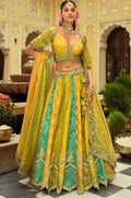 Yellow Silk Lehenga Choli - SFSJDN37007