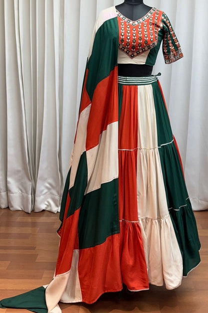 Red Cotton Navratri Chaniya Choli SFKHU20401