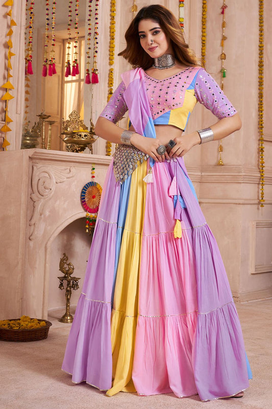 Red Cotton Navratri Chaniya Choli  SFKHU20405