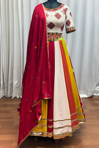 Beige Cotton Chaniya Cholis - SFKHU20602