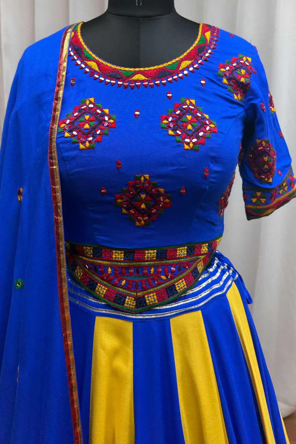 Blue Cotton Chaniya Cholis - SFKHU20604
