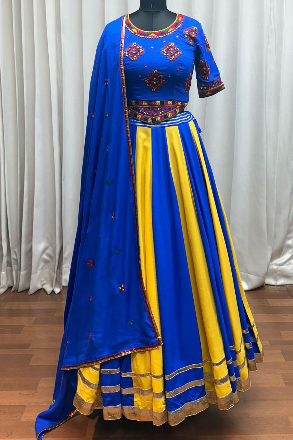 Blue Cotton Chaniya Cholis - SFKHU20604