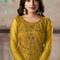 Plus Size Yellow Salwar Suit In Net SFDFS13308