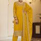 Plus Size Yellow Salwar Suit In Silk SFPRM9105