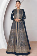 Blue Georgette Salwar Kameez - SFABC4801