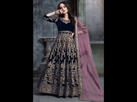Sangeet Bridal Velvet Anarkali Suit SFDFS11301B