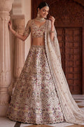 Off White Silk Lehenga Choli - SFANJ3435