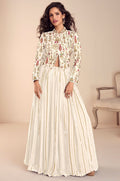 Off White Silk Salwar Kameez - SFYS173702R