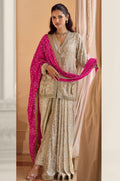 Off White Georgette Salwar Kameez - SFSMT56901R