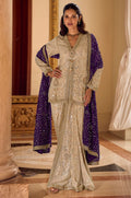 Off White Georgette Salwar Kameez - SFSMT56904R