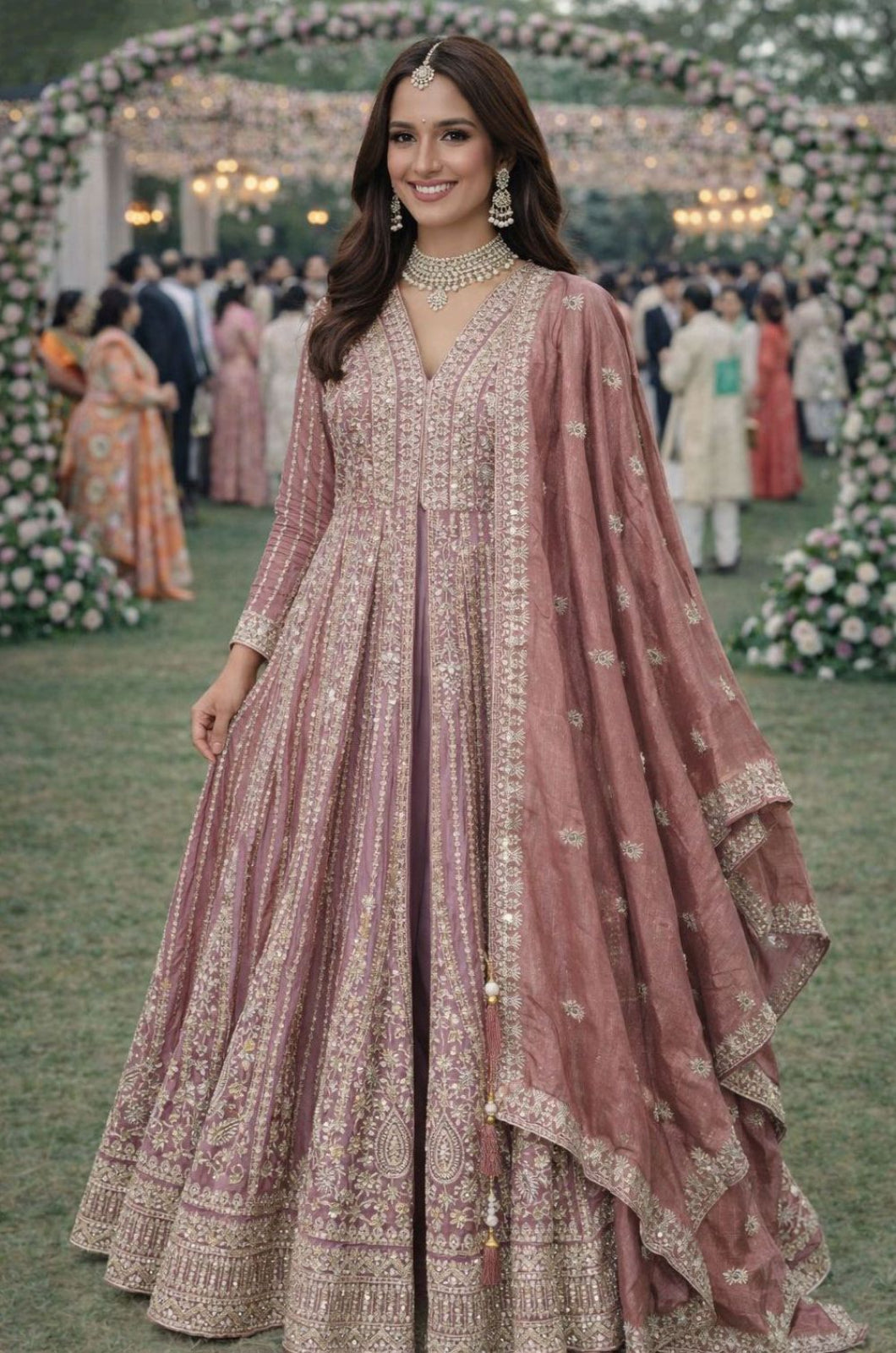 Pink Silk Salwar Kameez - SFSA561002R