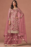 Pink Net Salwar Kameez - SFDFS39201R