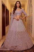 Pink Net Lehenga Choli - SFANJ3430