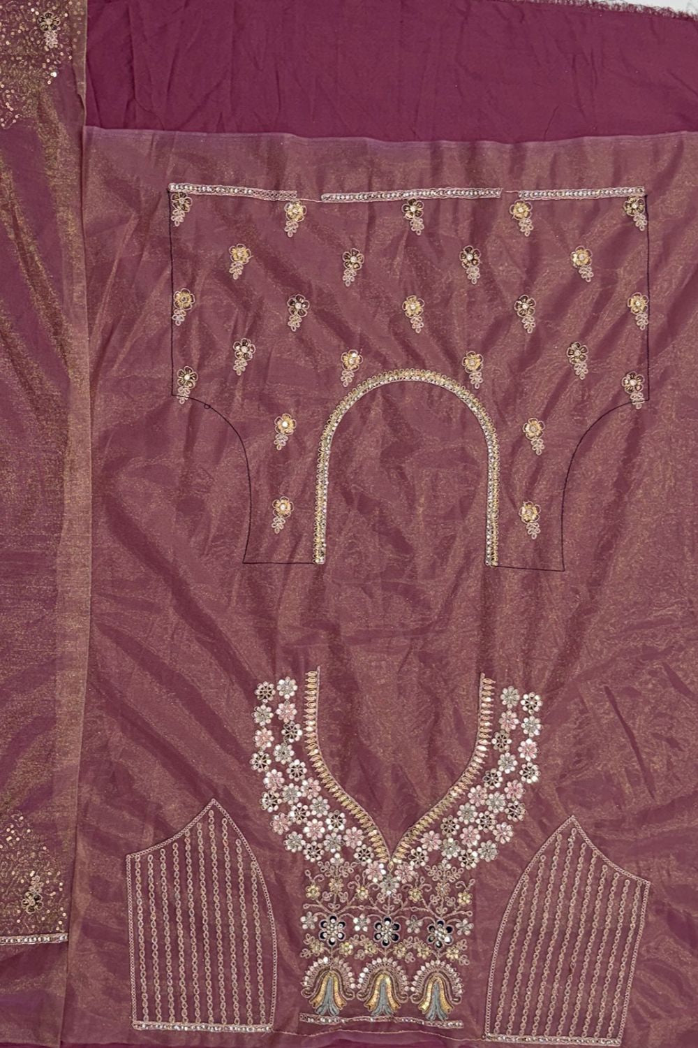 Pink Net Lehenga Choli - SFANJ3216