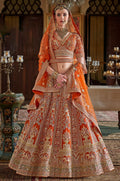 Orange Silk Lehenga Choli - SFSJDN38502