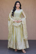 Green Silk Gowns - SFPRF280302R