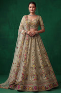 Green Silk Lehenga Choli - SFANJ3448R