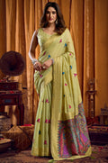 Green Cotton Sarees - SFSA574606