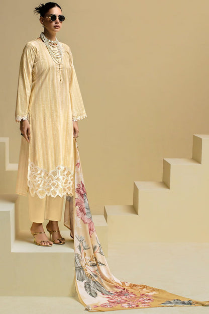 Yellow Pure Cotton Khadi Print Plus Size Salwar Kameez SFYS153801