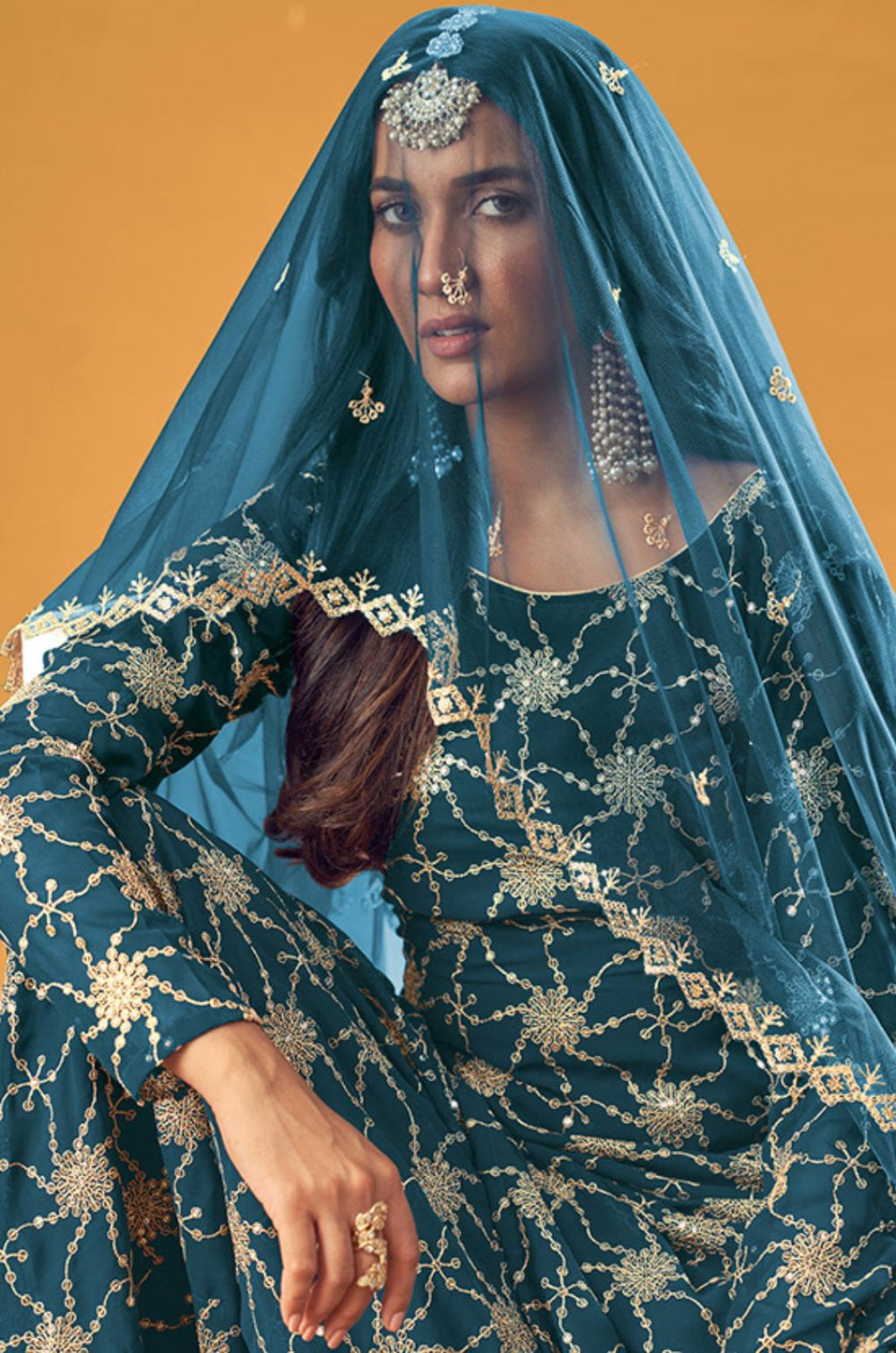 Blue Georgette Salwar Kameez - SFSA334203