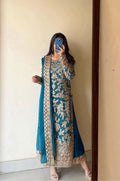 Blue Georgette Salwar Kameez - SFFK38301R