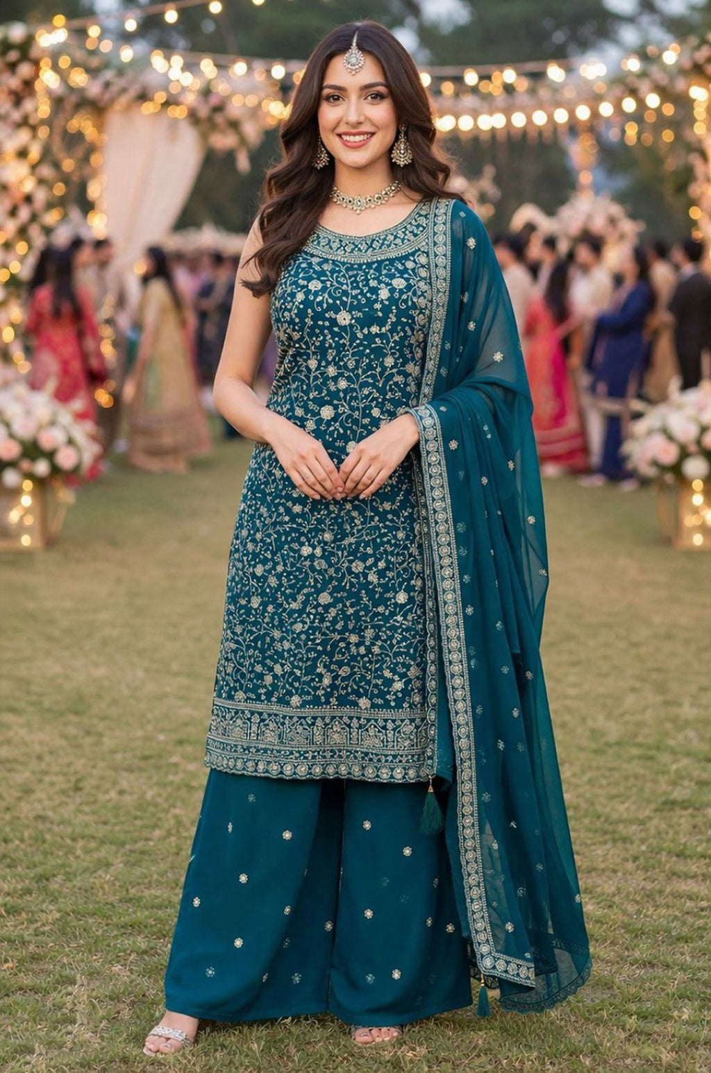 Blue Georgette Salwar Kameez - SFSA565501R