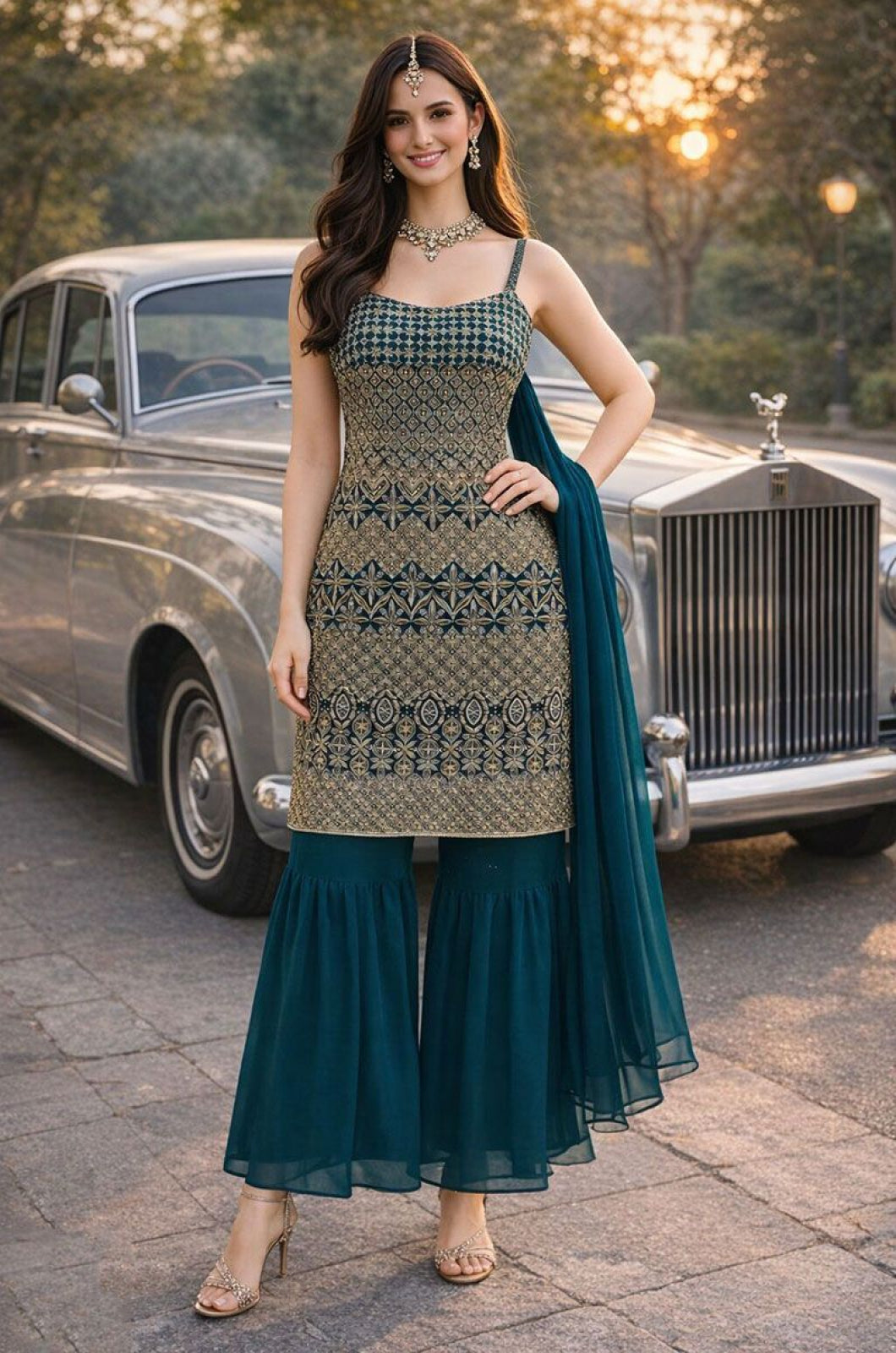 Blue Georgette Salwar Kameez - SFSA562201R