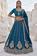 Firozi Silk Lehenga Choli - SFPRF279406