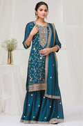 Blue Georgette Salwar Kameez - SFEDC19001