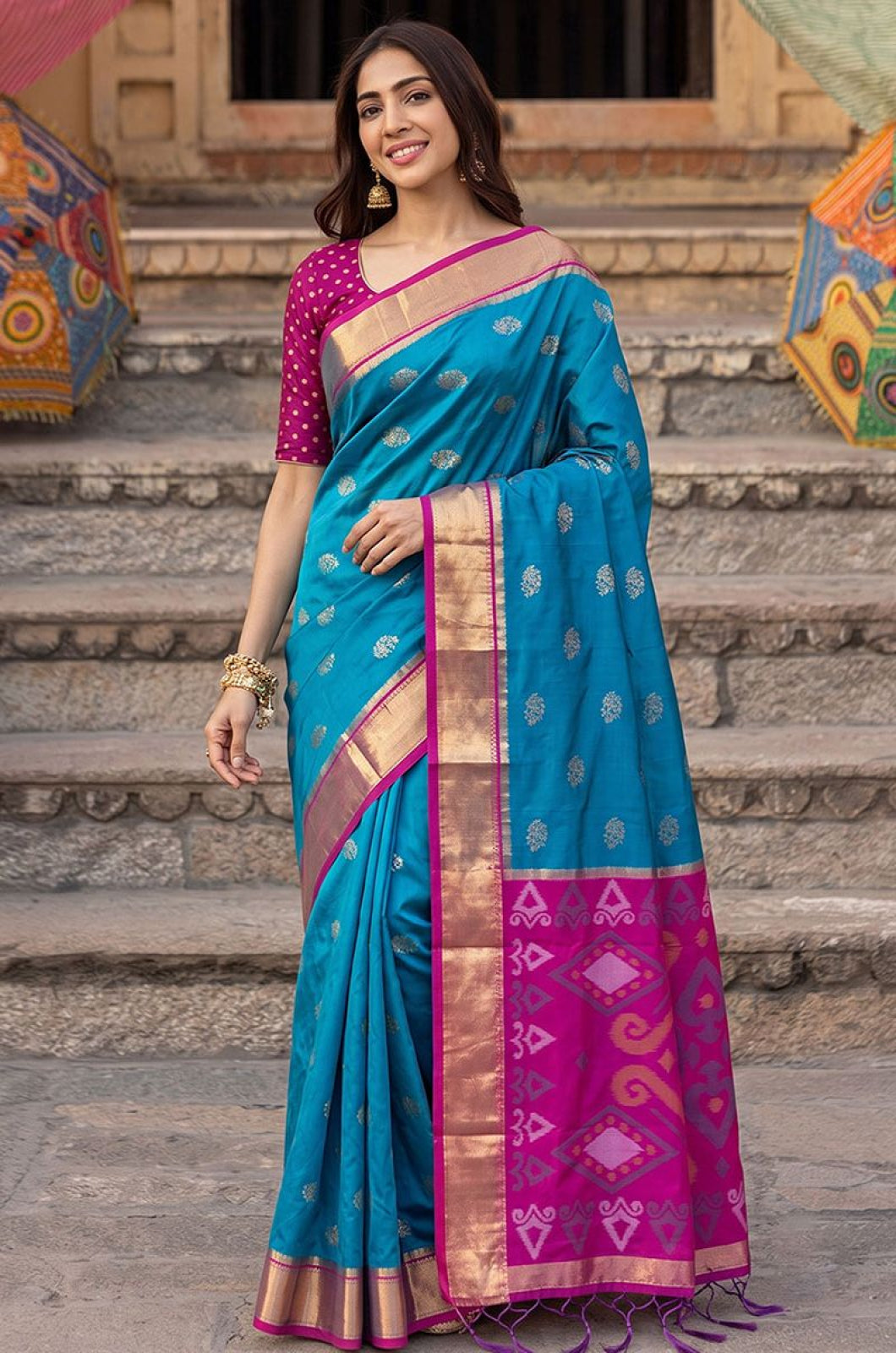 Blue Silk Sarees - SFAST22206