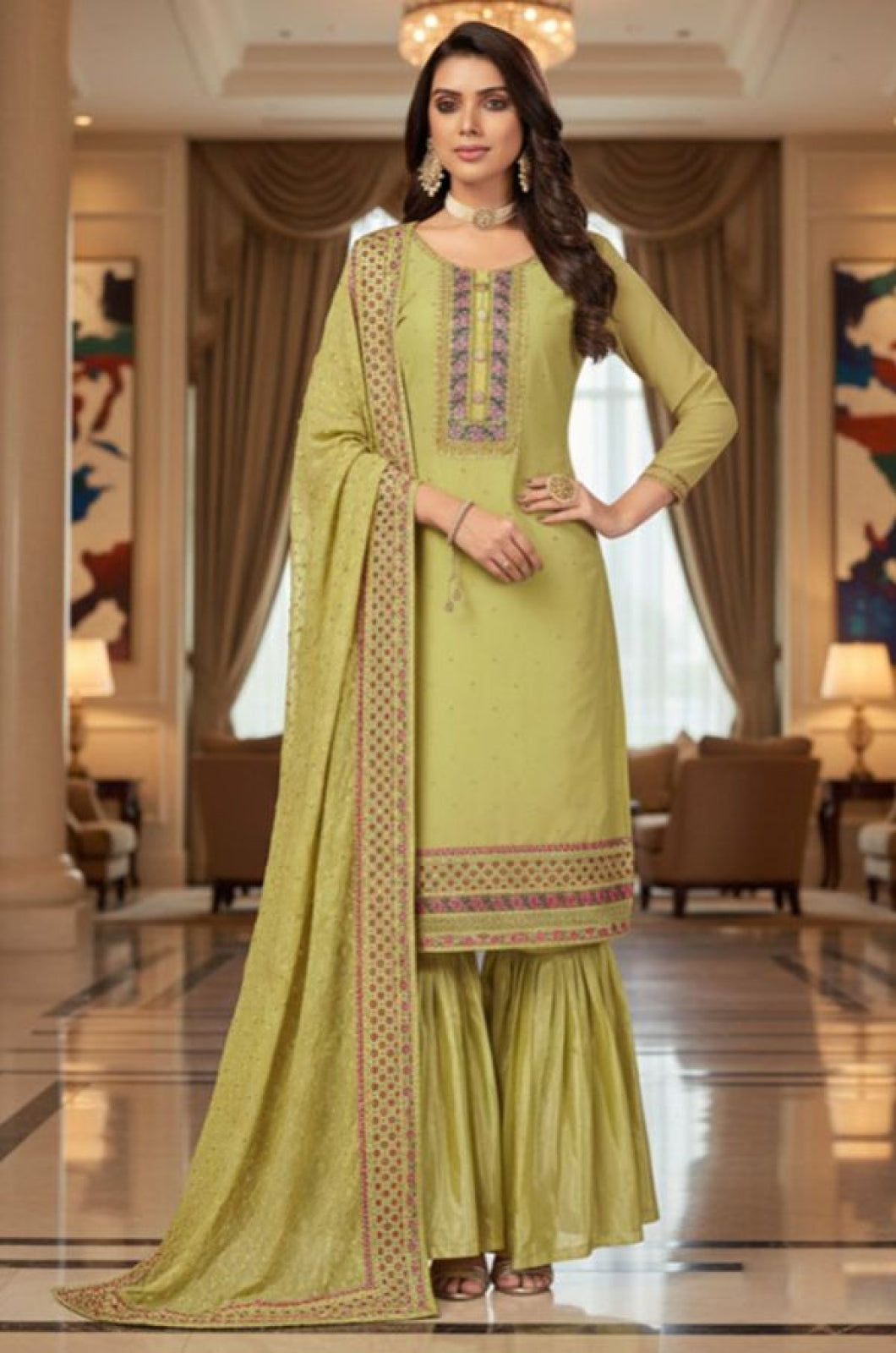 Green Georgette Salwar Kameez - SFSA570502
