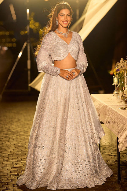 White Net Lehenga Choli - SFYS168301R