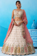 White Tissue Lehenga Choli - SFROY571806