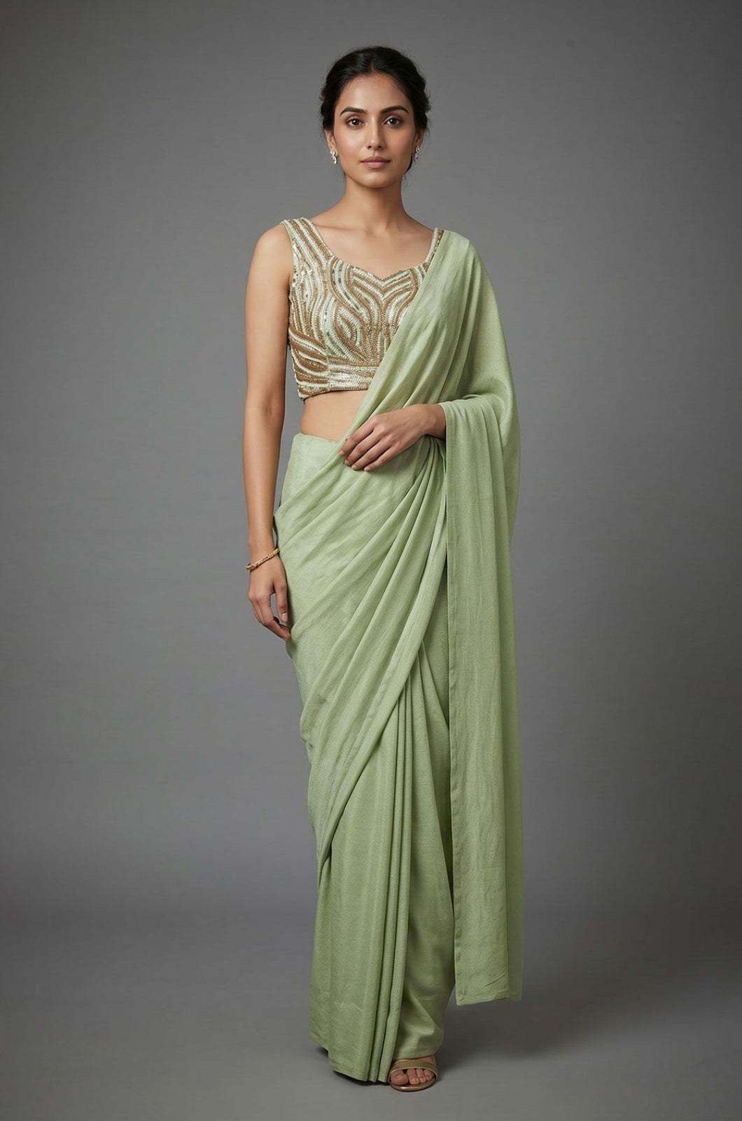 Green Georgette Sarees - SFCRT7301