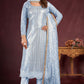 Plus Size Sky Blue Salwar Suit In Net SFYS114804C