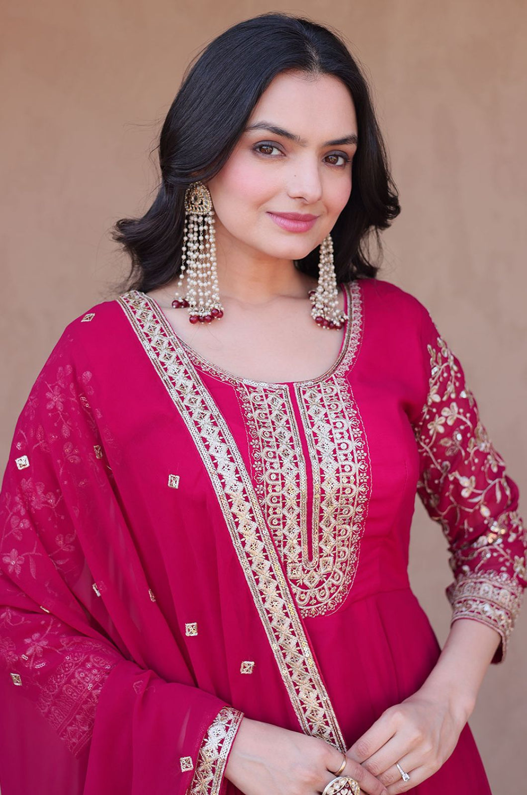 Rani Pink Georgette Salwar Kameez - SFNPV76101R