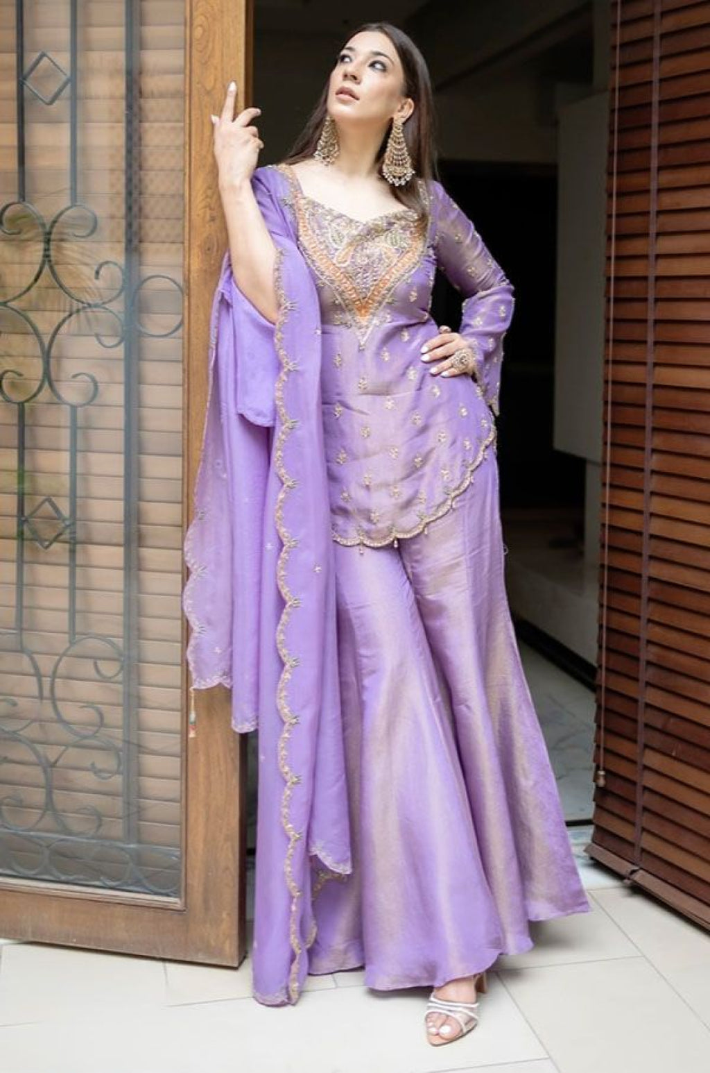 Purple Silk Salwar Kameez - SFFK38204R