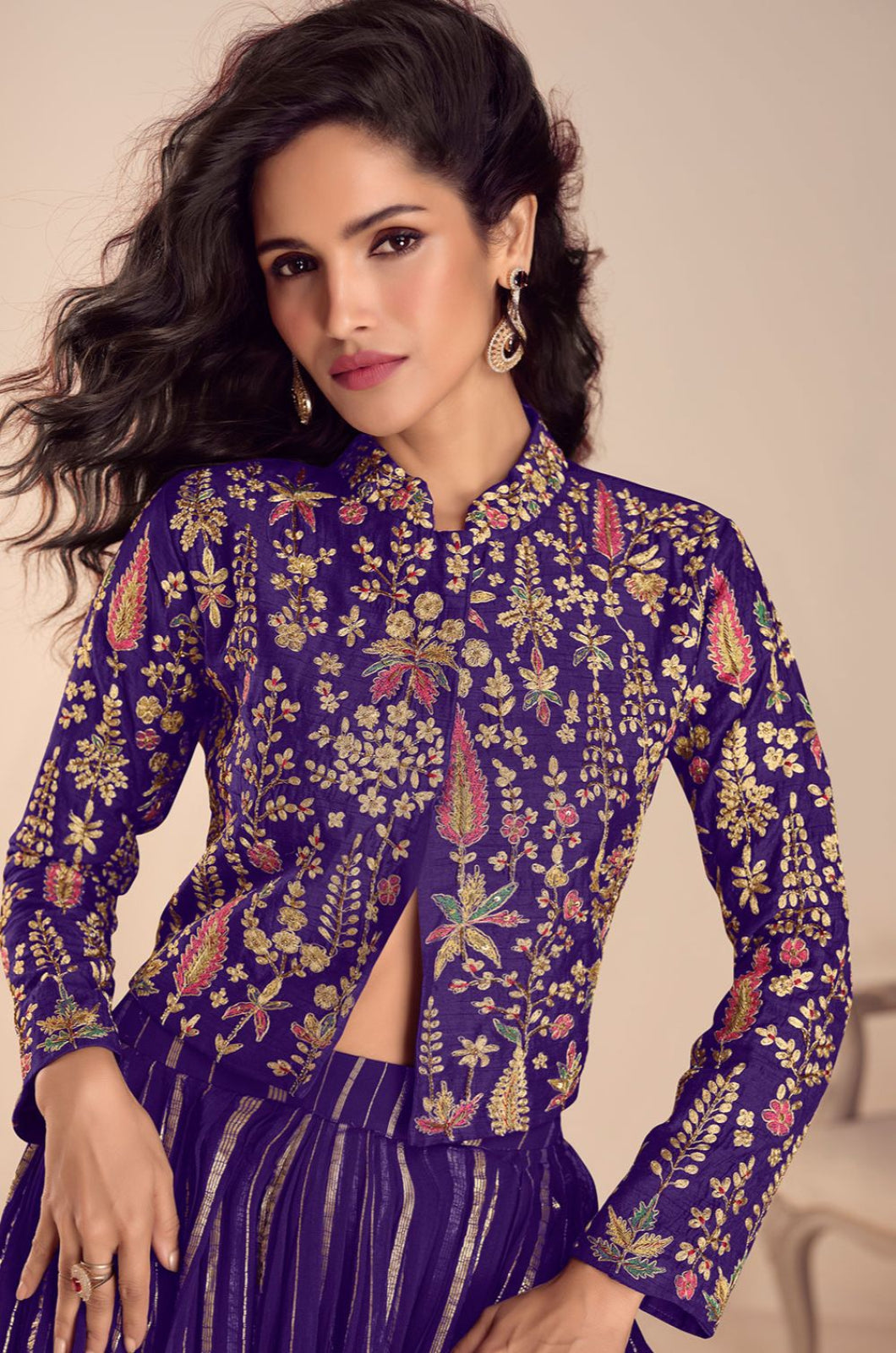 Purple Silk Salwar Kameez - SFYS173703R