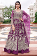 Purple Net Salwar Kameez - SFSA572202