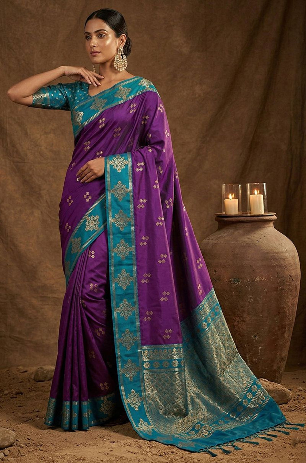 Purple Silk Sarees - SFAST20801