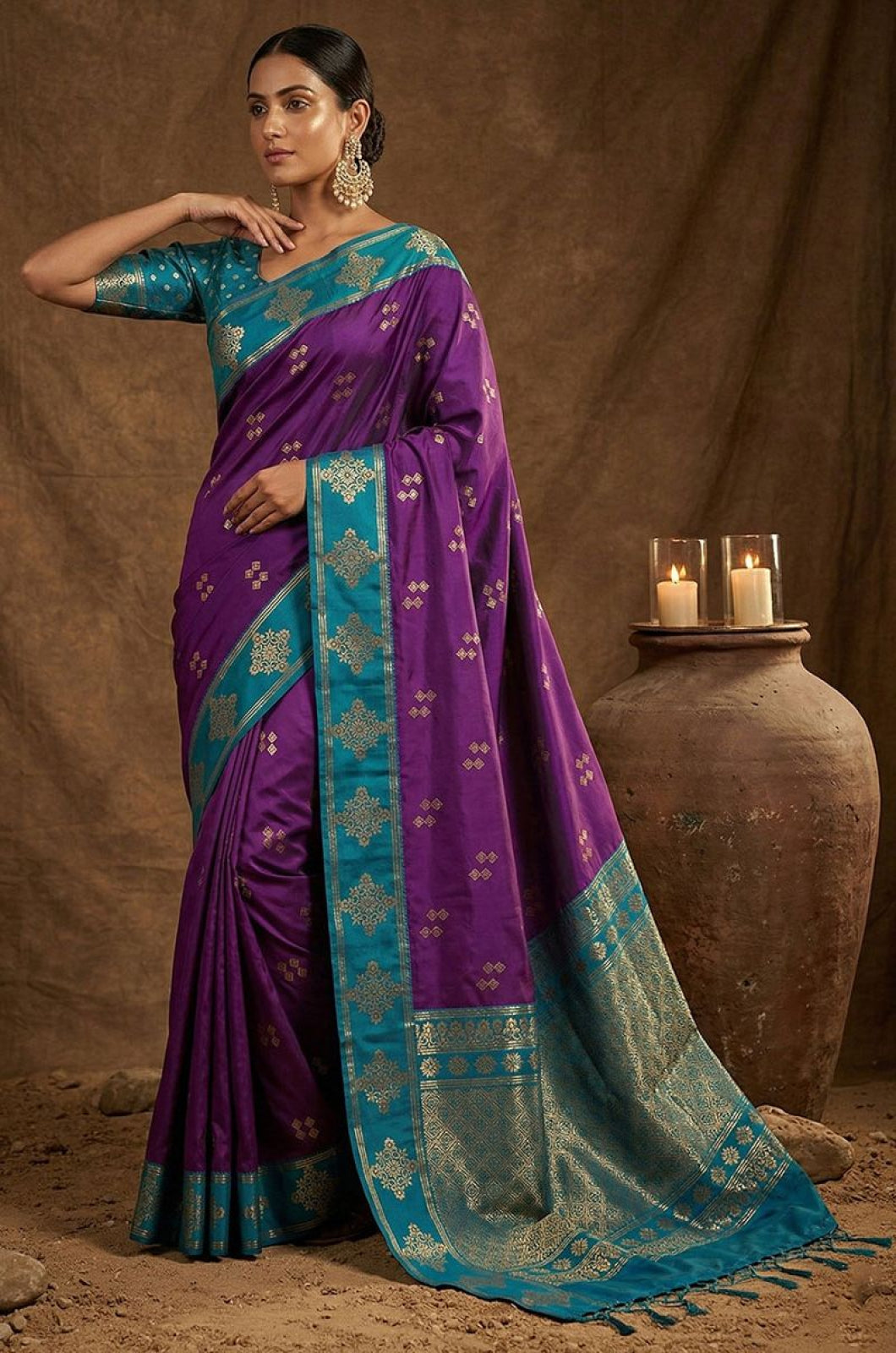 Purple Silk Sarees - SFAST20801