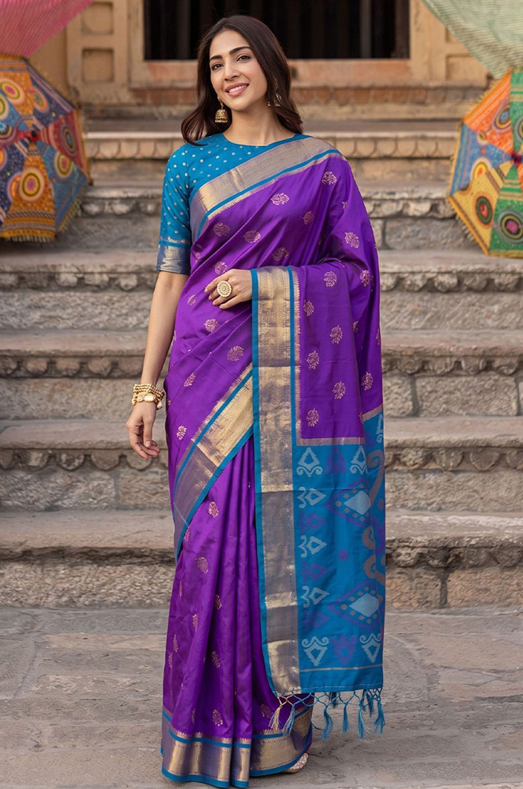 Purple Silk Sarees - SFAST22202