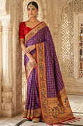 Purple Banarasi Sarees - SFPRF279601