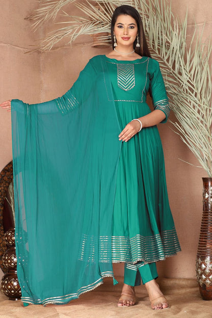 Green Rayon Salwar Kameez - SFSBR1213R